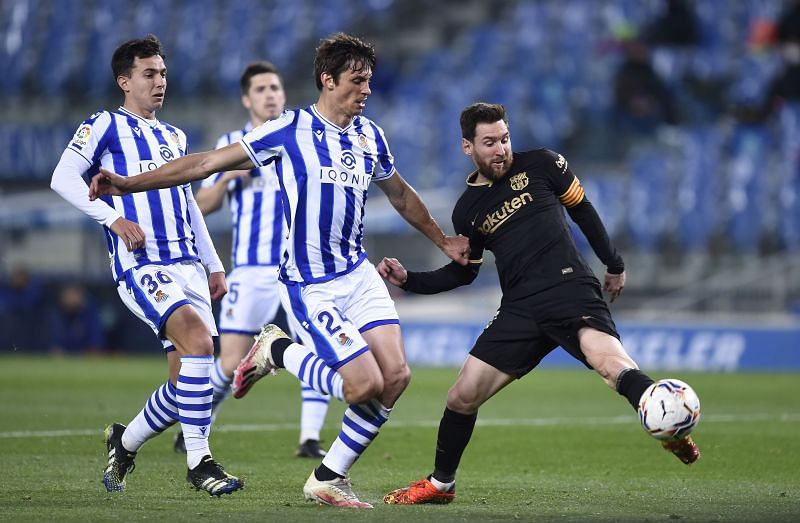 Lionel Messi in La Liga action for Barcelona